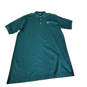 Masters Collection Golf Polo Shirt Mens L Solid Green 60's Two-Ply Mercerized